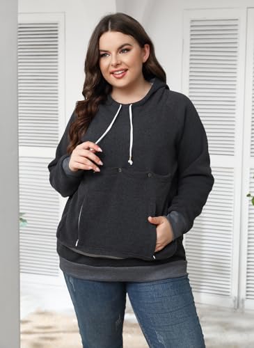 Pet Cat Dog Pouch Hoodie Small Animal Carrier – Kitten Puppy Pouch Sweatshirt Holder Fleece Unisex Hoodies Dark Grey - color: Dark Grey, size: X-Large
