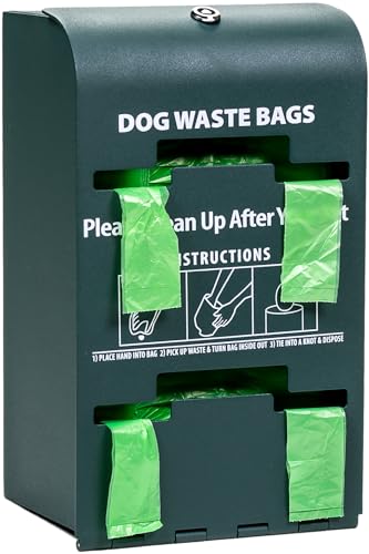 ZERO WASTE USA - Extra Durable Tie-Handle Pet Waste Bags - 2,400 of 7" x 15" w/ 5" side gusset Dog Poop Bags - fits any jumbo Poopy roll dispenser - Case of 8 Rolls with 300 Leak-Proof bags per roll