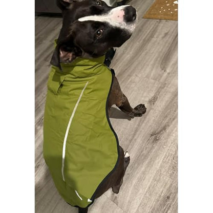 Mile High Life Dog Raincoat, Adjustable Waterproof Reflective Rain Jacket for Small Medium Large Dogs, Lightweight Breathable Pet Rain Coat with Leash Hole(Lime Yellow,XS Chest 17-23") - color: Lime Yellow, size: XS Chest 17"-23"