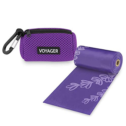 Best Pet Supplies 강아지 배변 봉투 홀더 목줄 부착물, 15개의 가방 포함, 퍼플, 여행, 산책, 공원 및 실외 사용을 위한 재사용 가능한 메시 디스펜서 파우치, 클립온으로 부드럽고 내구성이 뛰어납니다 - color: 메시 (퍼플), size: 1 개(1 팩)