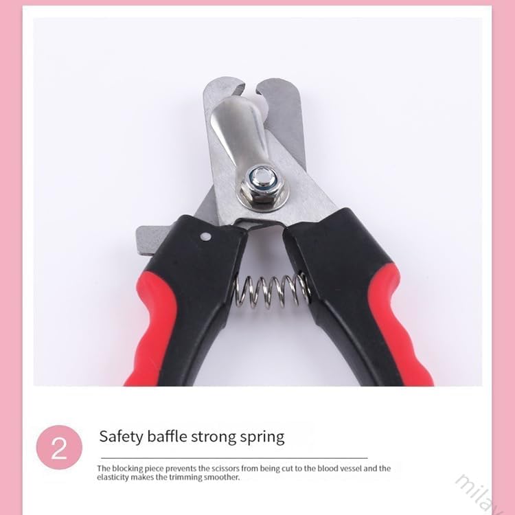 Professional Dog Nail Clippers, Pet Nail Trimmer with Safety Guard, Dog Toenail Clippers for Small & Medium Dogs, Cat & Dog Nail Cutter, Non Slip Handle, Nail Clipper Set with File