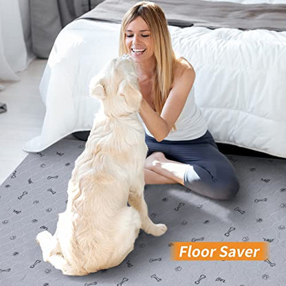 2Pack Puppy Pads Washable, 48x48 Reusable Pee Pads for Dogs, Absorbent Whelping Pads Waterproof Dog Rug Non-Slip Protector for Housbreaking,Potty Training,Bed Couch Carpet - size: 48X48" (Pack of 2)