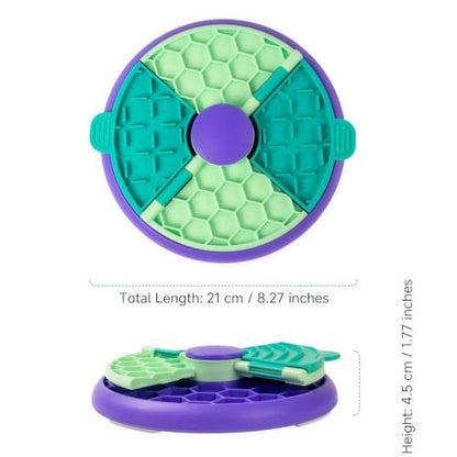 3-in-1 Slow Feeder, Interactive Puzzle Toy & Lick Mat– Calming Enrichment for Small/Medium/Larger Dogs,Non-Slip Design, Holds 2 Cup of Wet or Dry Food, 8.2 in x 8.2 in