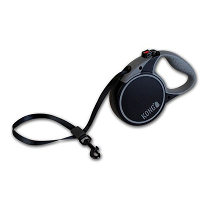 Alcott Kong Terrain Retractable Dog Leash, Small, Black, 16' Long - color: Black, size: Small 16'