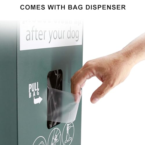 100 L Outdoor Pet Waste Bin,for Backyard Commercial Park Trail Yard,Floor-Standing Standard Dog Waste Station,Removable Inner Barrel