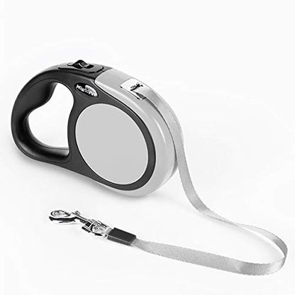 Heavy Duty Retractable Dog Leash-16ft Strong & Durable Walking Leash for S to L Dogs up to 45/115 lbs, Upgraded Lock System, Non Slip Grip, Tangle Free (Grey, Small/Medium) - color: GREY, size: Small/Medium