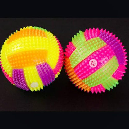 Flashing Football Shape LED Light Sound Bouncy Ball Funny Kids Pet Dog Toy Interactive Dog Toy, Xmas Gifts
