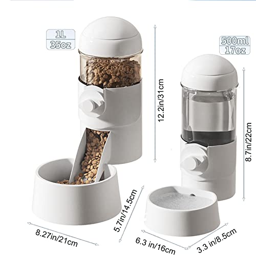 Pet Dog Cat Hanging Automatic Feeders Drinking Bowls, Auto Gravity Rabbits Feeder Water Set, Cage Pet Feeding Bowls Dispenser for Cats Dogs Puppy, Rabbit Hamsters Chinchilla Hedgehog (Pink-Water) - color: Pink-water