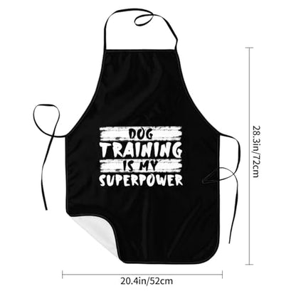 Dog Training is My Superpower Apron for cooking with Pockets Women Men Kitchen Chef Funny Aprons