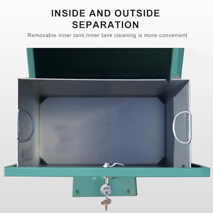 100 L Outdoor Pet Waste Bin,for Backyard Commercial Park Trail Yard,Floor-Standing Standard Dog Waste Station,Removable Inner Barrel