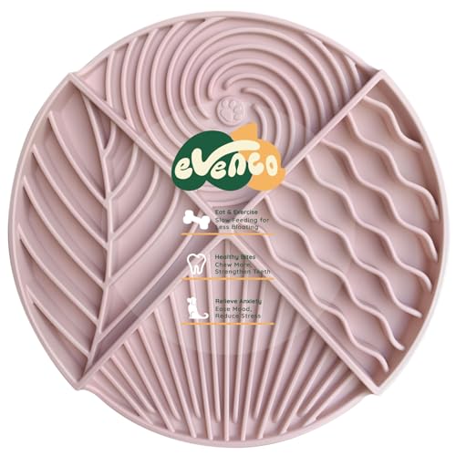 Slow Feeder Dog Bowls, Lick Mat for Dog, Silicone Dog Feeding Bowls with Suction Cups, Pink - color: Pink