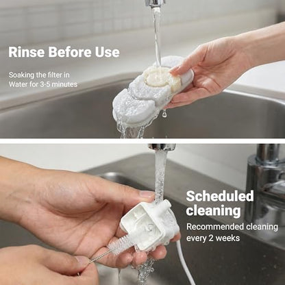 Dog Water Fountain Filter 8-Set, 12L/15L/18L Stainless Steel Dog Water Bowl Dispenser Filters, Pet Water Fountain Filters Set with 8 Filters and 8 Sponges
