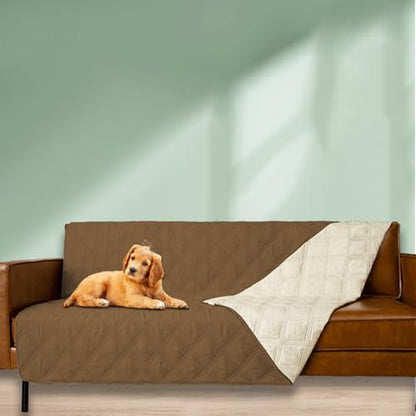 Ameritex Waterproof Dog Bed Cover Pet Blanket with Anti-Slip Back for Furniture Bed Couch Sofa - color: Camel, size: 30x60 Inch (Pack of 1)