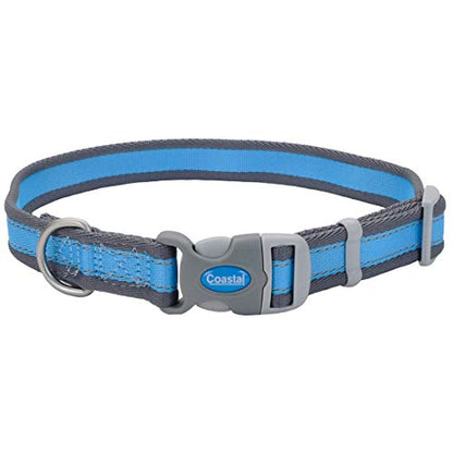 Coastal Pet - Pro - Reflective Adjustable Dog Collar, Bright Blue with Grey, 1" x 18"-26" - color: Bright Blue with Grey, size: 1" x 18"-26" (Pack of 1)