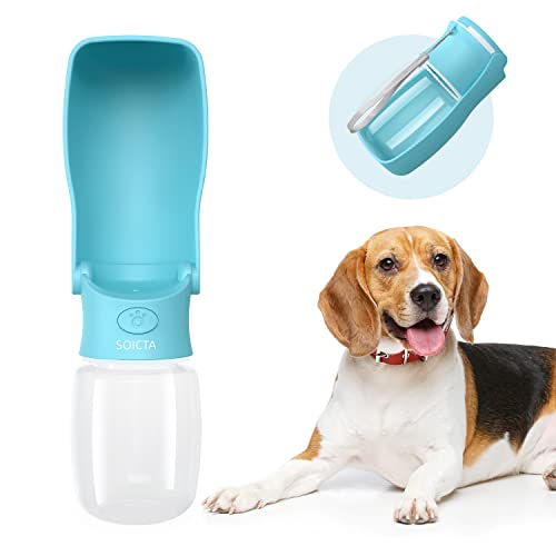 Portable Dog Small Animals Water Bottle for Walking 19 OZ or 12 OZ Pet Water Bottles for Puppy Medium Large Dogs Little Animals Water Dispenser Dog Small Animals Water Bowl - color: BLUE, size: 12OZ