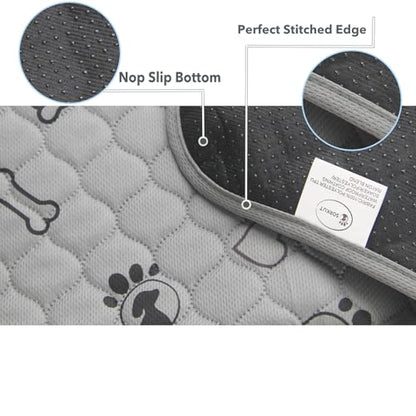 Reusable Potty Pads for Dogs - 4 Pack 18"x24" Washable Pee Pads Waterproof Puppy Pads with Non-Slip Backing, Super Absorbent & Leakproof Pet Training Pads for Potty, Crate, Playpen, Bed, Sofa - size: 18''x24''(Pack of 4)