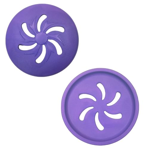 Dog Flying Disc EVA Material Pet Toy Outdoor Fetch Training Disc Durable Bite Resistant Safe on Teeth Lightweight Floating Interactive Disc (Purple) - color: Purple