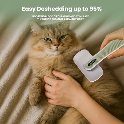 Self- Cleaning Slicker Brush for Dogs Suitable for Short & Long Haired Dogs and Effective Deshedding for Pet Grooming, Undercoat Removal, Tangle-Free Fur, Skin-Friendly Tool for Healthy Coat - size: Medium