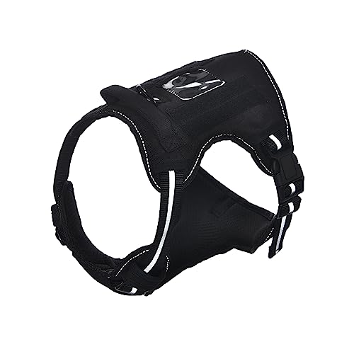 Amazon Basics No-Pull Dog Harness, Adjustable Front Clip, Escape Proof Tactical Vest, Small, Black - size: Small