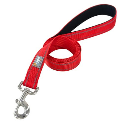 Dog Leash 6 FT Padded Handle Nylon Reflective Dogs Leashes for Small Dogs Red - color: Refl Red, size: Small : 5/8" x 6 FT