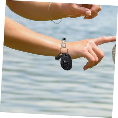Happyyami Portable Pet Training Clicker and Whistle with Wrist Strap Durable Dog Training Tool for Behavior Correction Enhances Auditory Response Convenient Clicker for