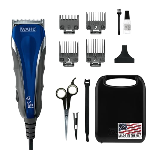 Wahl USA Pro-Grip Pet Grooming Corded Clipper Kit - Clipper for Small to Large Dogs – Electric Dog Clipper for Eyes, Ears, & Paws - Model 9164