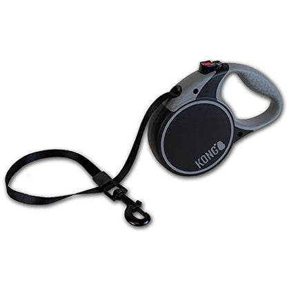 Alcott Kong Terrain Retractable Dog Leash, Large, Black, 16' Long - color: Black, size: Large 16'