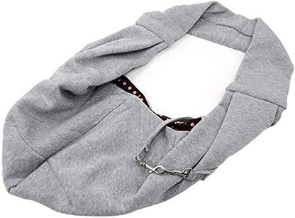 Pet Sling Carrier Bag Travel Tote for Cats Dogs, Up to 16 lbs (Gray) - color: Gray