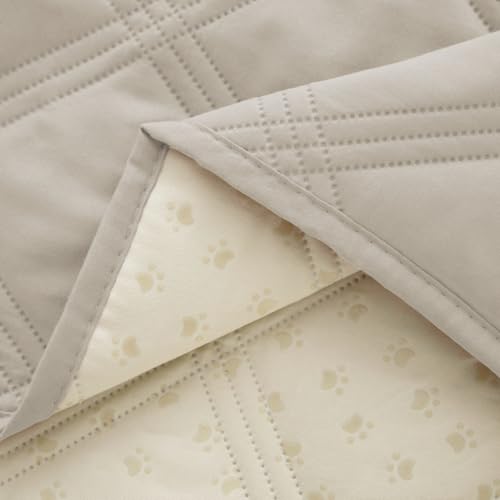 Ameritex Waterproof Dog Bed Cover Pet Blanket with Anti-Slip Back for Furniture Bed Couch Sofa - color: Khaki, size: 30x60 Inch (Pack of 1)