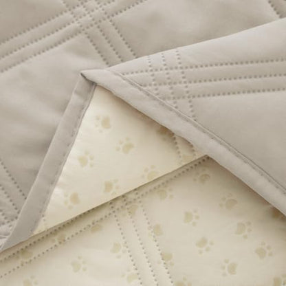Ameritex Waterproof Dog Bed Cover Pet Blanket with Anti-Slip Back for Furniture Bed Couch Sofa - color: Khaki, size: 30x60 Inch (Pack of 1)