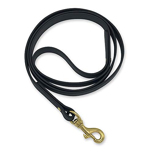 Overdrive K9 BioThane Super Heavy Beta 3/4” Leash for Small and Big Dogs - Short and Long Options - Strong Design, Tactical Training Grade Materials - Leather Lead Alternative (3ft, Black) - color: Black, size: 3ft