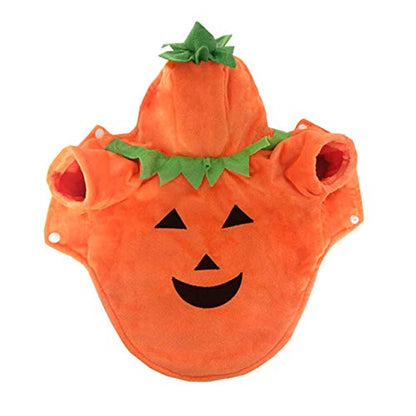 Mogoko Dog Cat Halloween Pumpkin Costumes, Funny Pet Cosplay Dress, Puppy Fleece Hoodie Coat Clothes, Animal Autumn Winter Warm Jumpsuit Outfit Apparel (XL for 12.0~18.0 lbs) - size: XL for 12.0~18.0 lbs