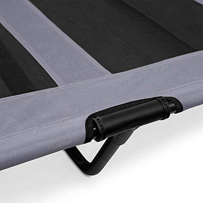 Elevated Dog Bed with Removable Canopy w/Convenient Carrying Bag Indoor Shade 1680D Portable Raised Oxford Fabric Outdoor Cooling Dog Cot Cat Bed Pet Tent for Camping (48", Grey)