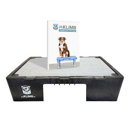 Blue-9 KLIMB Jr. Professionally Designed Dog Training Platform and DIY Guide for Behavior Basics, Made in The USA, Black - color: Black