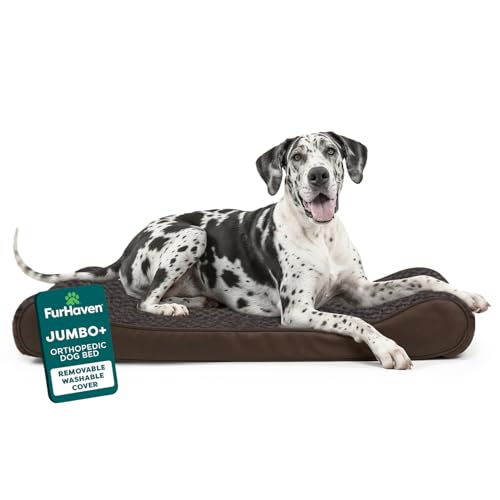 FurHaven Ultra Plush & Suede Luxe Lounger Orthopedic Pet Bed, Chocolate, JumboPlus - color: Chocolate, size: Jumbo Plus/XXL