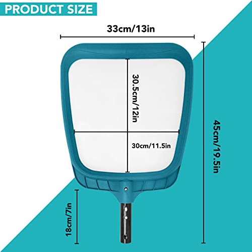 POOLWHALE Professional Pool Skimmer Net,Fine Mesh Net Bag,Heavy Duty Swimming Leaf Skimmer Cleaning Tool - Fast Cleaning,Debris Pickup Removal- Fits Standard Swimming Pool Poles(No Pole) - size: Pool Skimmer