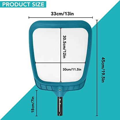 POOLWHALE Professional Pool Skimmer Net,Fine Mesh Net Bag,Heavy Duty Swimming Leaf Skimmer Cleaning Tool - Fast Cleaning,Debris Pickup Removal- Fits Standard Swimming Pool Poles(No Pole) - size: Pool Skimmer