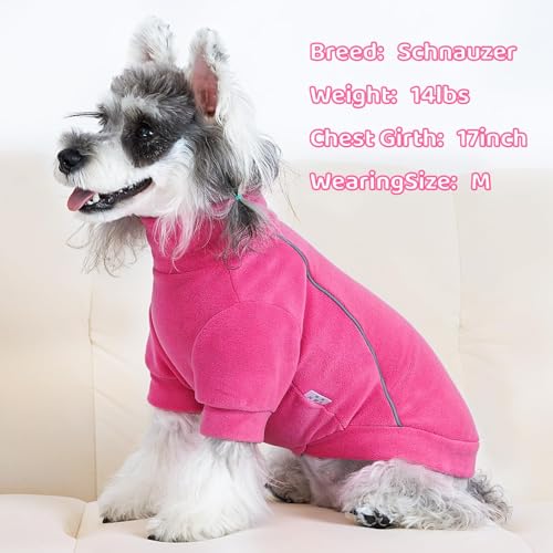 XPUDAC 4 Pack Dog Sweaters Fleece Dog Sweatshirt Winter Pet Clothes for Small Medium Dogs Boy Girl Pullover Puppy Christmas Outfits Cat Apparel, Purple, Light Pink, Hot Pink, Red, XS - color: Purple, Light Pink, Hot Pink, Red, size: X-Small(Chest-12.2")