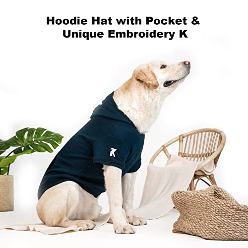 Koneseve Dog Hoodie Fleece Puppy Clothes Warm Sweater with Hat for Small Dogs Cat Hooded Shirt Kitten Pet Basic Hoodies Sweatshirt with Pocket Doggie Soft Winter Coat Apparel (Blue; M) - color: Blue, size: M-(6~9lb) | Chest(~15.3")
