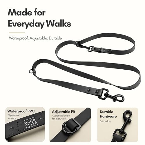 Hands-Free Waterproof Dog Leash, Adjustable Waist & Crossbody Dog Leash for Running, Walking & Hiking (Blue, 8 FT) - color: Blue, size: 8 FT