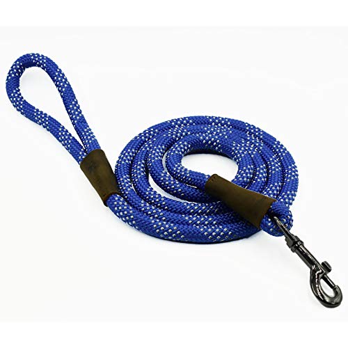 Max and Neo Rope Leash Reflective - 6 FT x 1/2", "Blue - color: BLUE