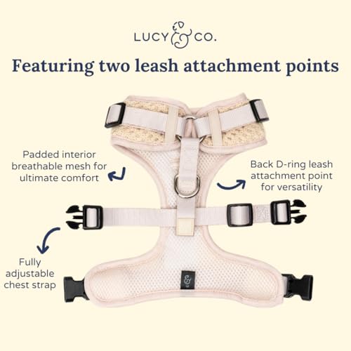 Lucy & Co. Main Squeeze Crochet No-Pull Dog Harness, Adjustable Front Clip Harness with Comfort Padding, X-Large - color: Main Squeeze, size: X-Large