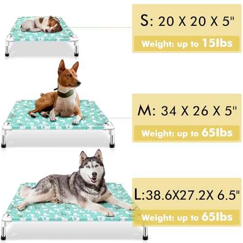 Elevated Dog Bed Pet cot for Small Dogs, Indoor and Outdoor Use for Small Pets - size: Small
