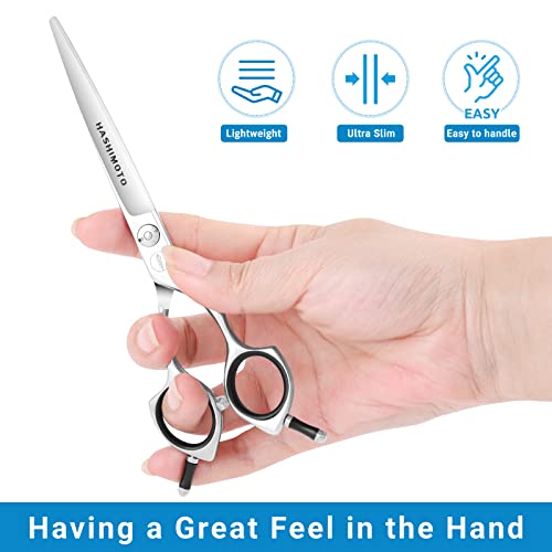 HASHIMOTO Dog Grooming Scissors, Curved Scissors for Dog Grooming, 6.5 inch, 30 Degree of Curved Blade,Light Weight, Pet Shears for Trimming Face and Paws. | Sharp, lightweight, 440C Stainless Steel, 30 Degree of Curved Blade - size: 6.5", style: Curved