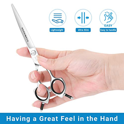 HASHIMOTO Dog Grooming Scissors, Curved Scissors for Dog Grooming, 6.5 inch, 30 Degree of Curved Blade,Light Weight, Pet Shears for Trimming Face and Paws. | Sharp, lightweight, 440C Stainless Steel, 30 Degree of Curved Blade - size: 6.5", style: Curved