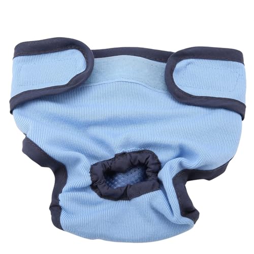 TOPINCN Dog Physiological Pants, Female Pet Sanitary Diaper, Polyester, Washable, Elastic Waistband, for Small Medium Large Dogs, Blue, Size M