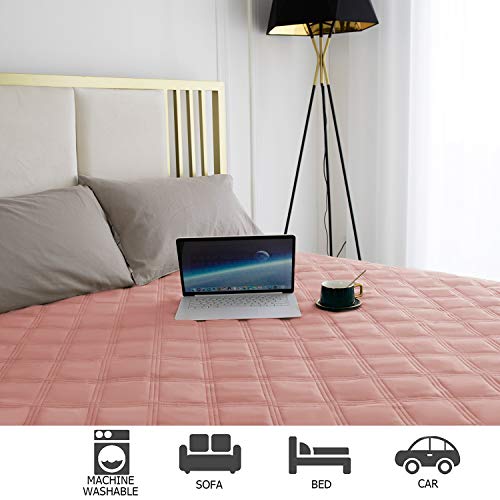 Ameritex Waterproof Dog Bed Cover Pet Blanket with Anti-Slip Back for Furniture Bed Couch Sofa - color: Lightpink, size: 30x53 Inch (Pack of 1)