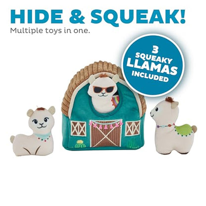 Outward Hound Hide A Llama Plush Dog Toy Puzzle - color: Llama