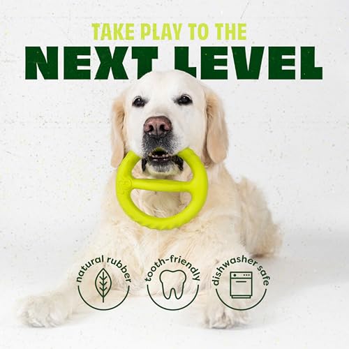 Benebone Natural Rubber Tug Interactive Dog Toy, Natural Rubber, Flat - size: 1 Pack, style: Flat Tug