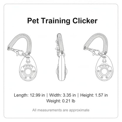 Dog Training Clicker with Wrist Strap - Ergonomic Mechanical Sound Signal for Obedience & Trick Training, Durable PP Plastic (1 Pack) - color: Black